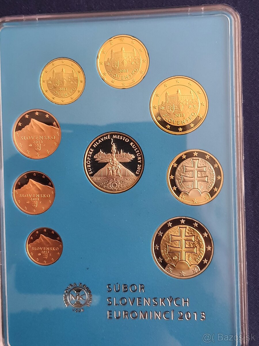 Slovenske euromince 2013 Kosice kvalita proof