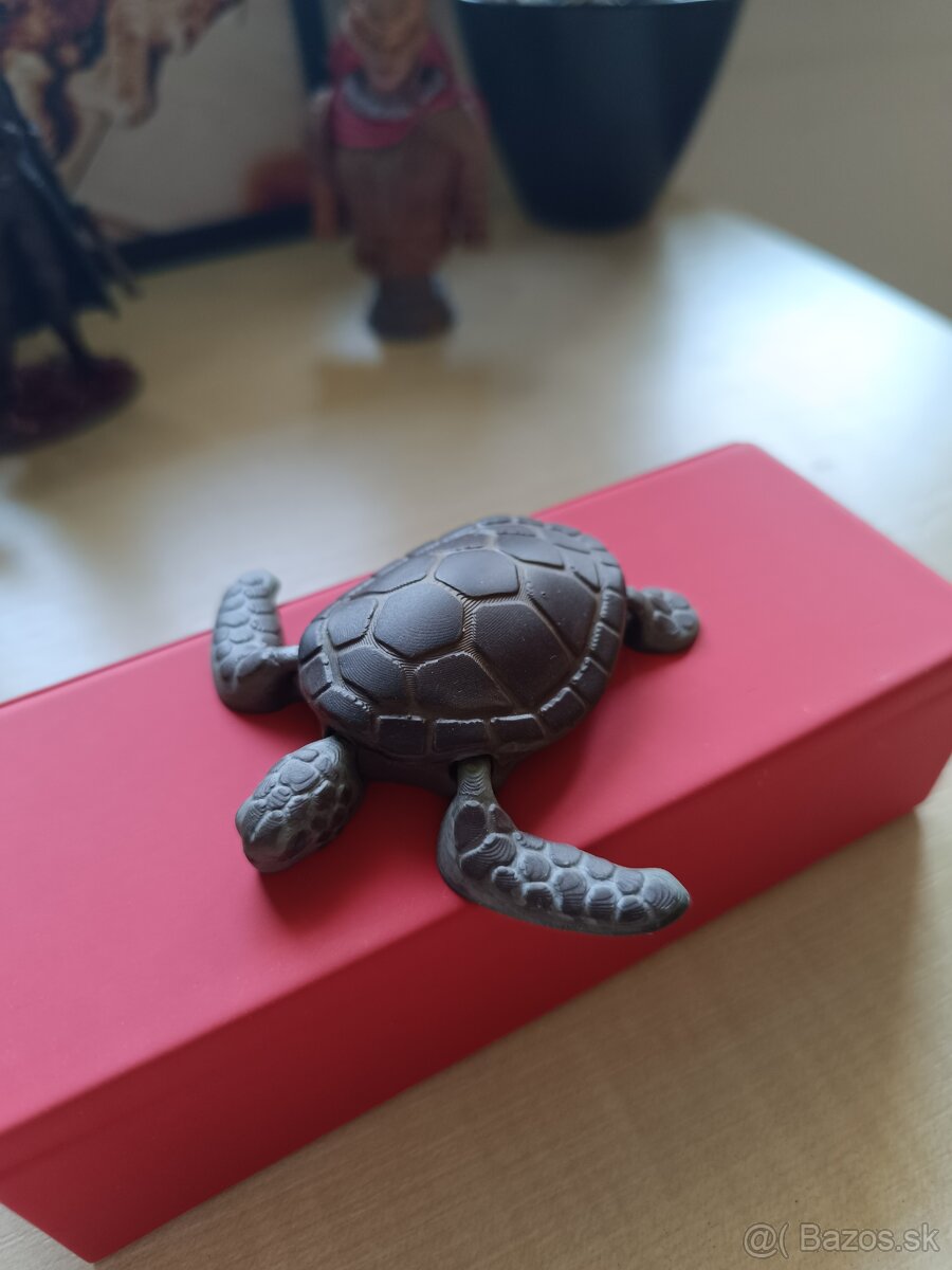Ručné maľovaný 3D model korytnačky