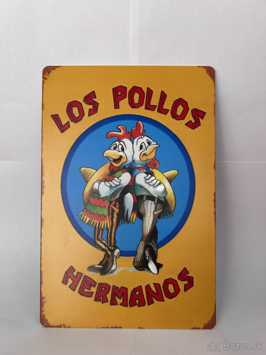 Plechová ceduľka do garáže - Los Pollos Hermanos