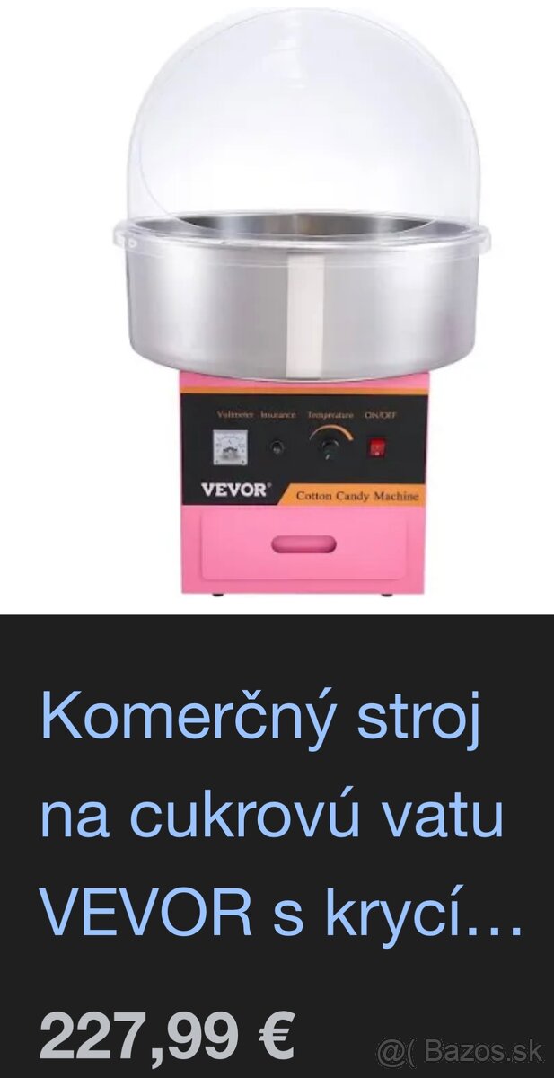 Stroj na cukrovú vatu - 1 krát vyskúšaný - cenu ponuknite
