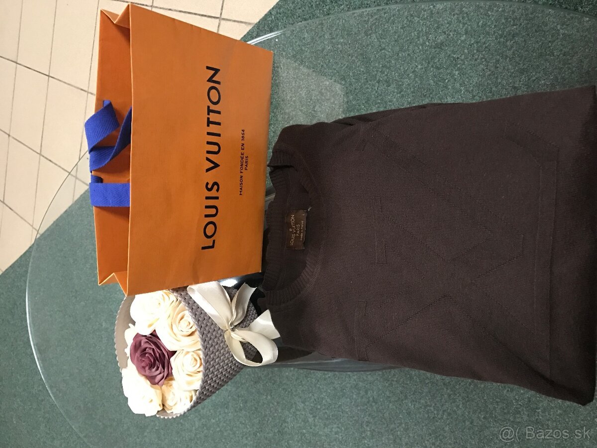 LOUIS VUITTON originál /luxusný kasmirovy dámsky sveter L