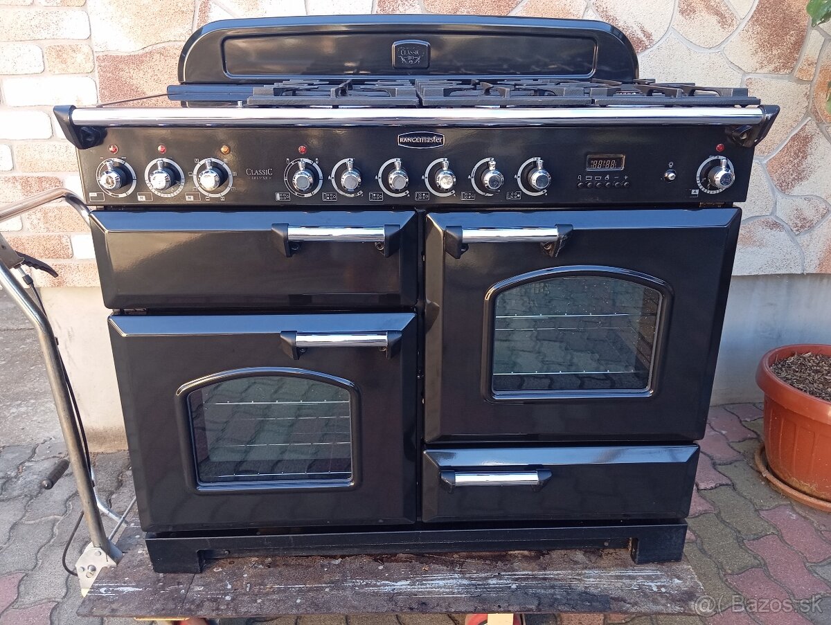 English Rangemaster deluxe 5 plynových, 3 elektrické rúry
