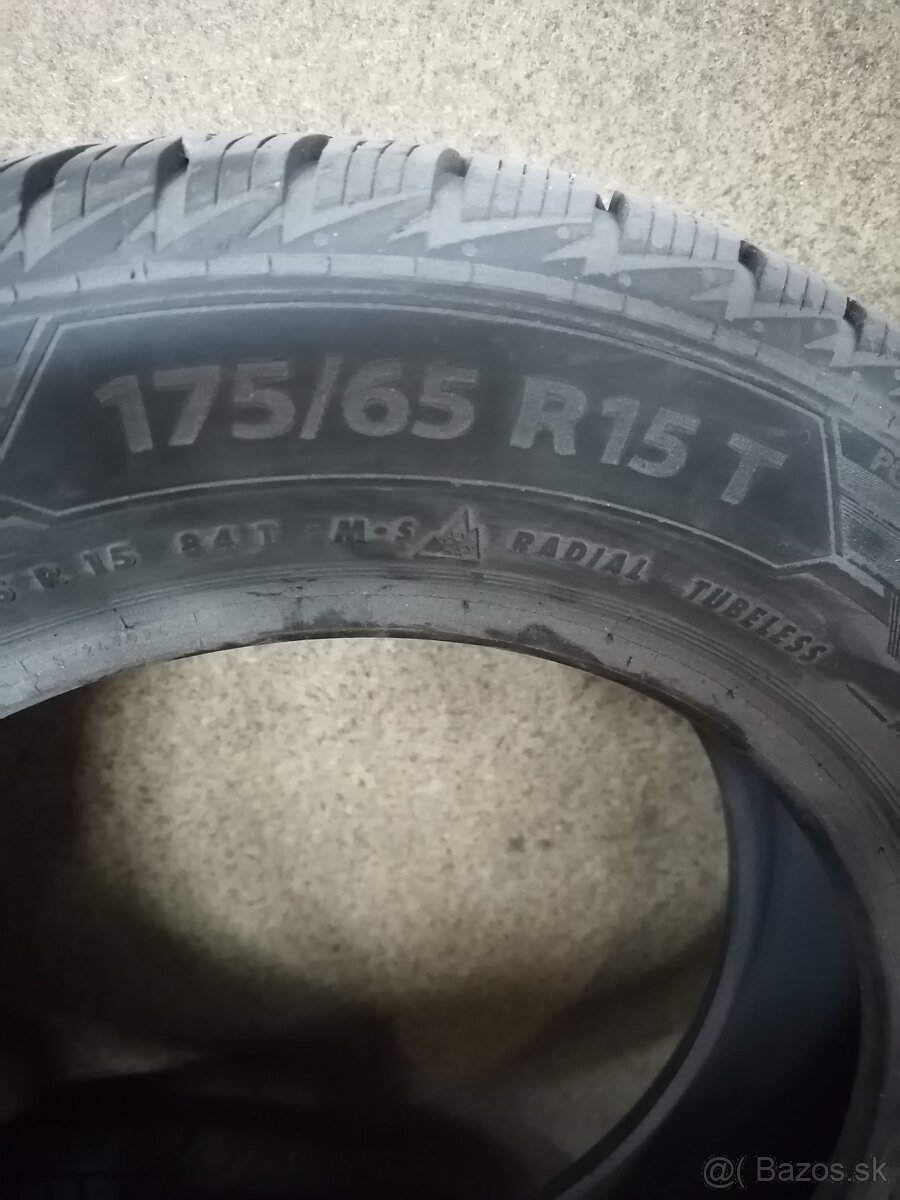 zimne pneumatiky M+S 175 65 15 - 3 kusy 80e