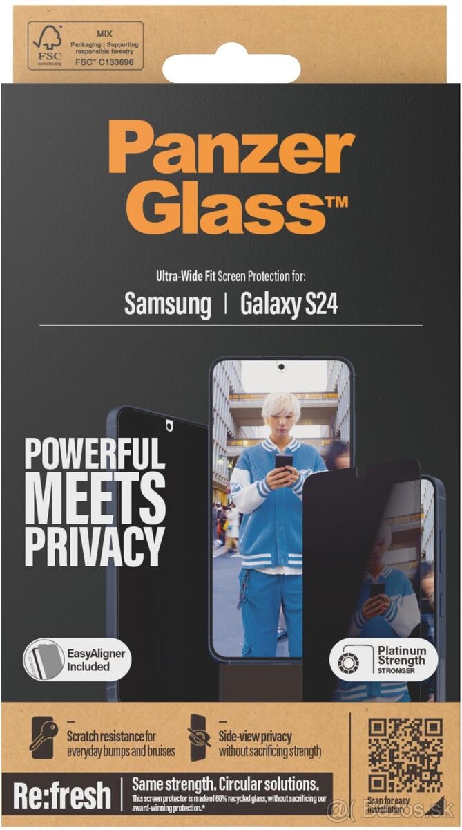 Predám ochranne sklo PANZER GLASS na Samsung S24/25
