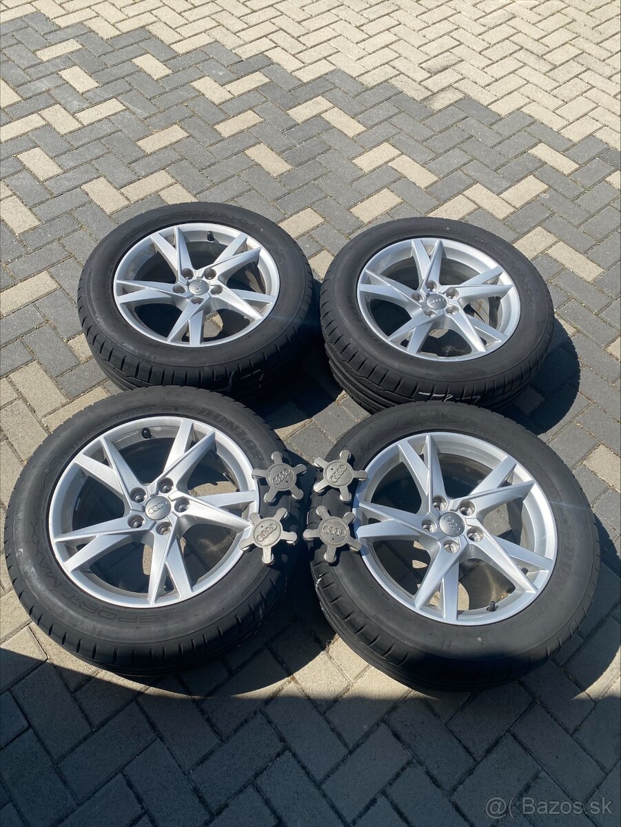 Predám :Originál Alu disky AUDI A3 s letnými pneu 235/55 R17