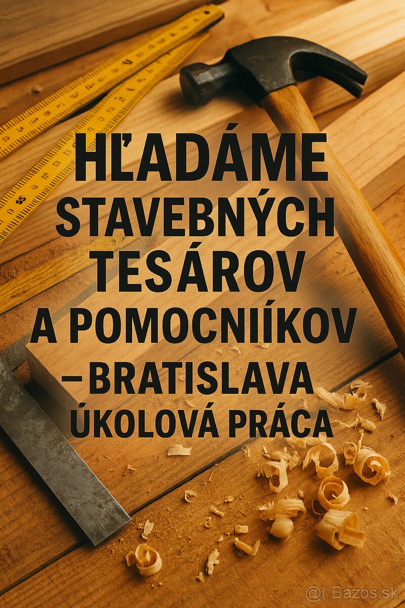 HĽADÁME STAVEBNÝCH TESÁROV A POMOCNÍKOV – ÚKOLOVÁ PRÁCA