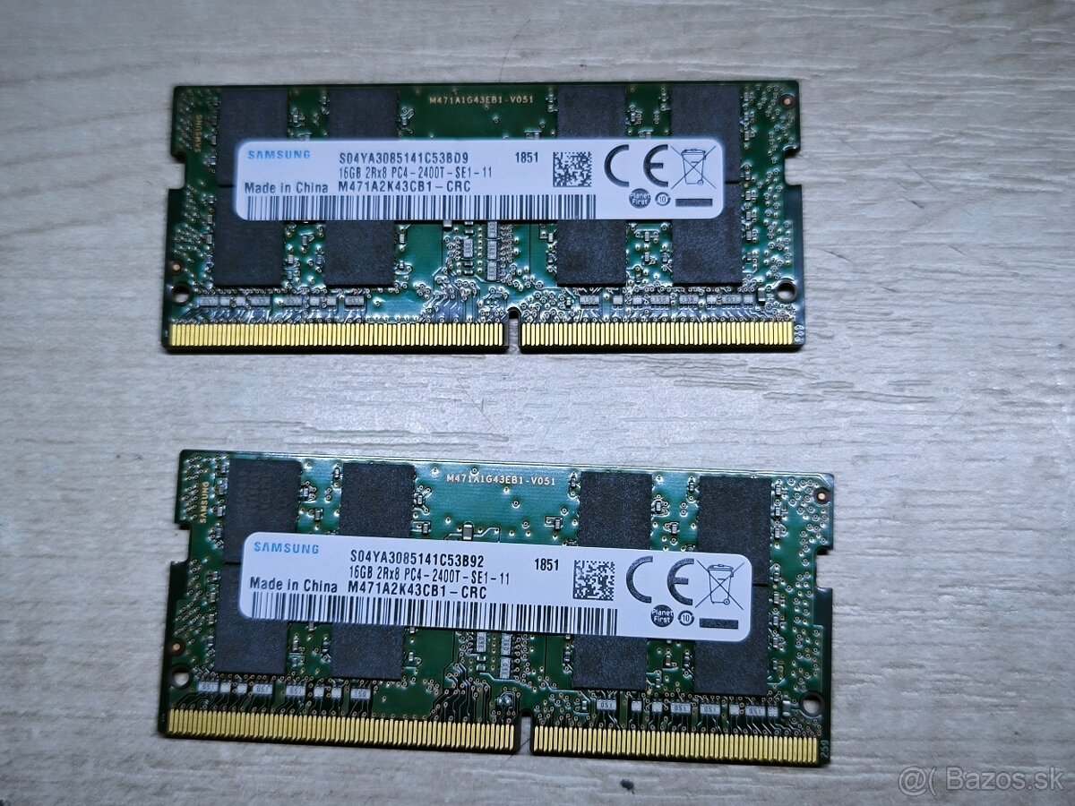 Predám ram do notebook DDR4 32gb 2x16