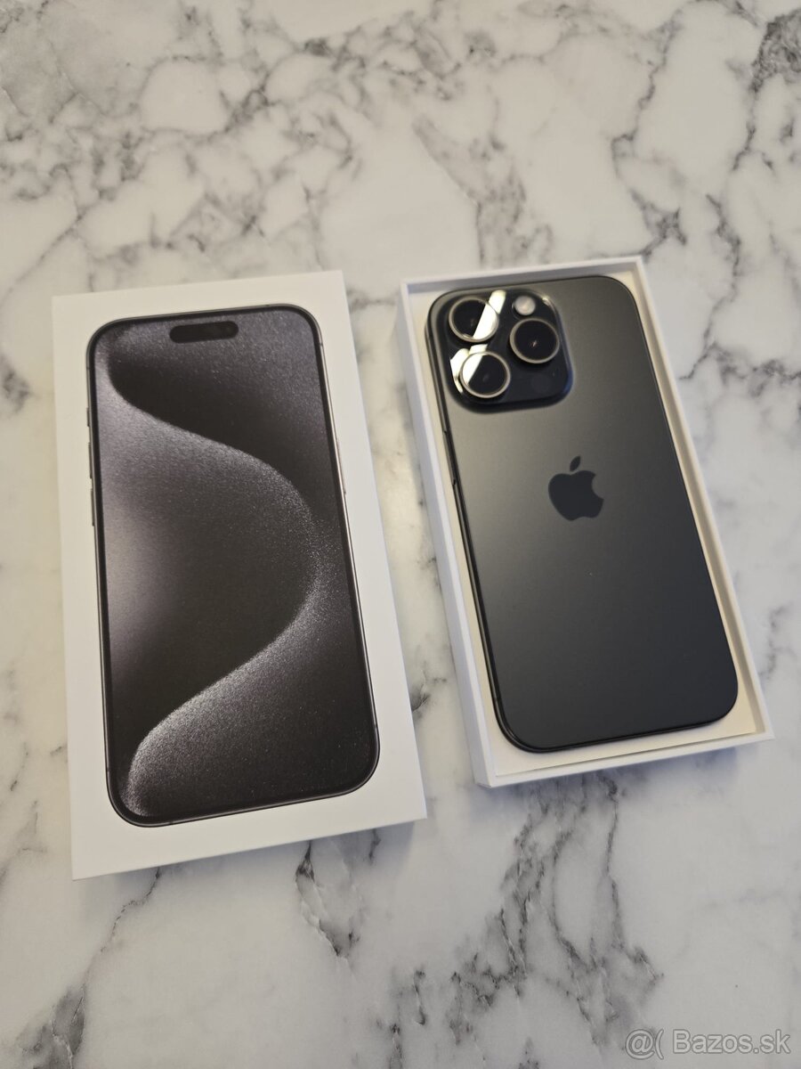 iPhone 15 Pro, Black Titanium, 128GB