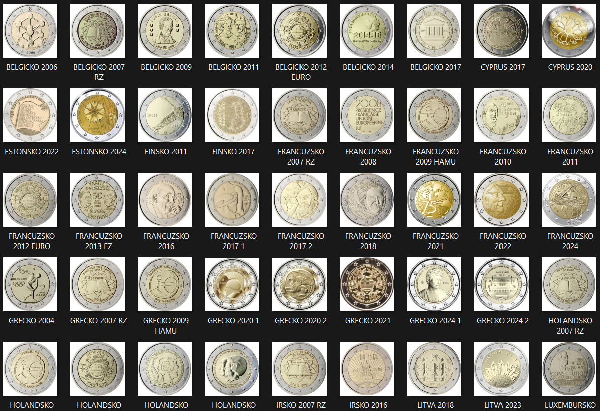 Pamätné 2 EURO - UNC + OBEH