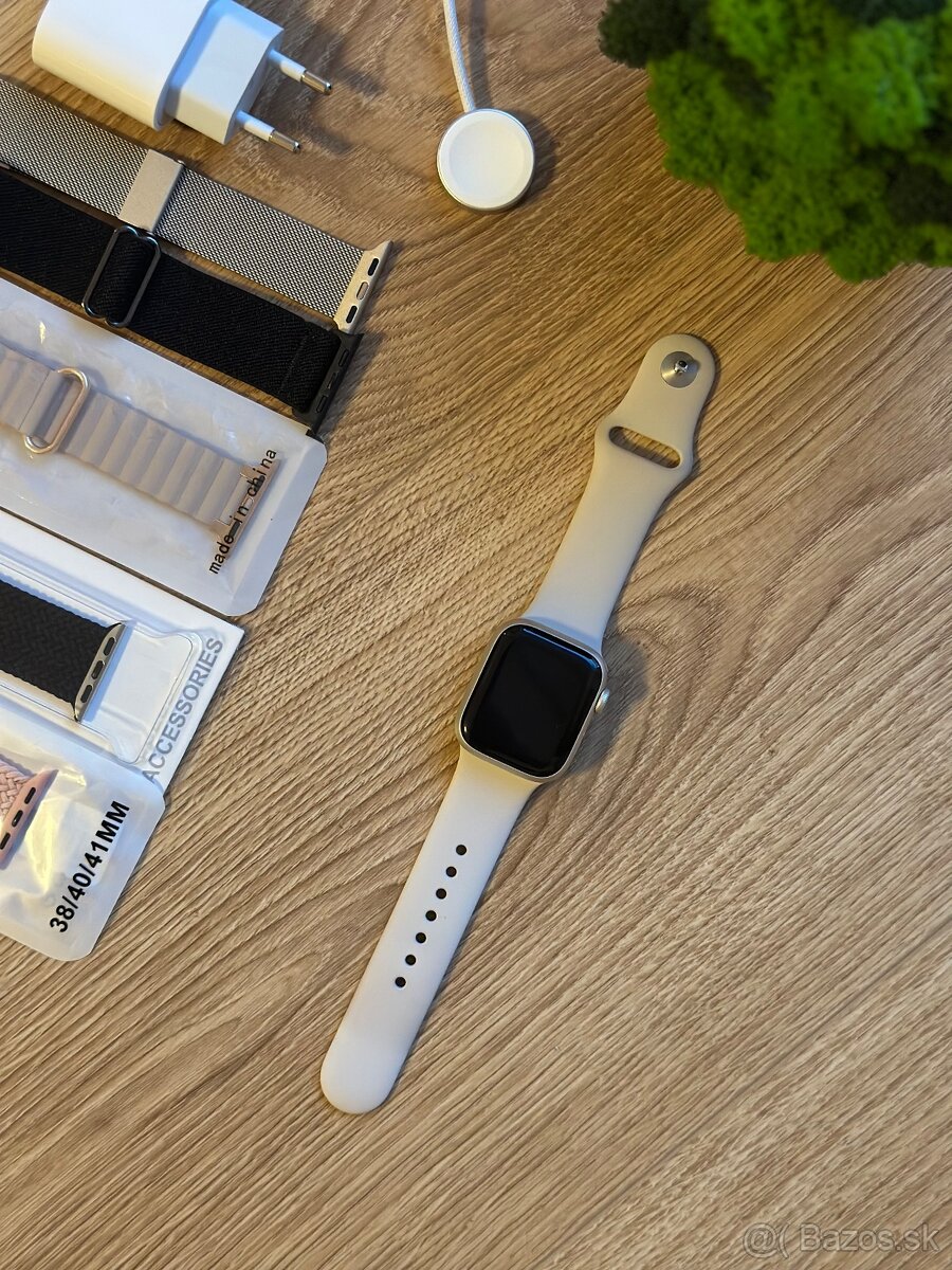Predam apple watch 9 41 mn + 6 remienkov