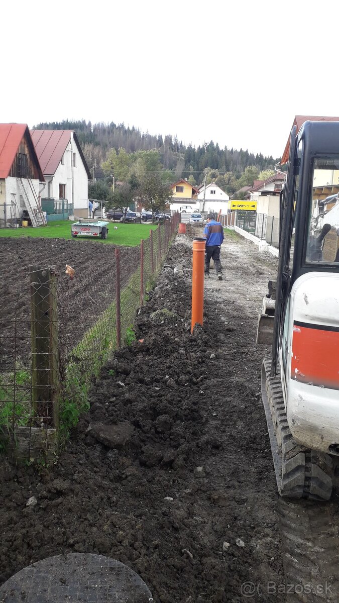 Vykopove prace minibagrom