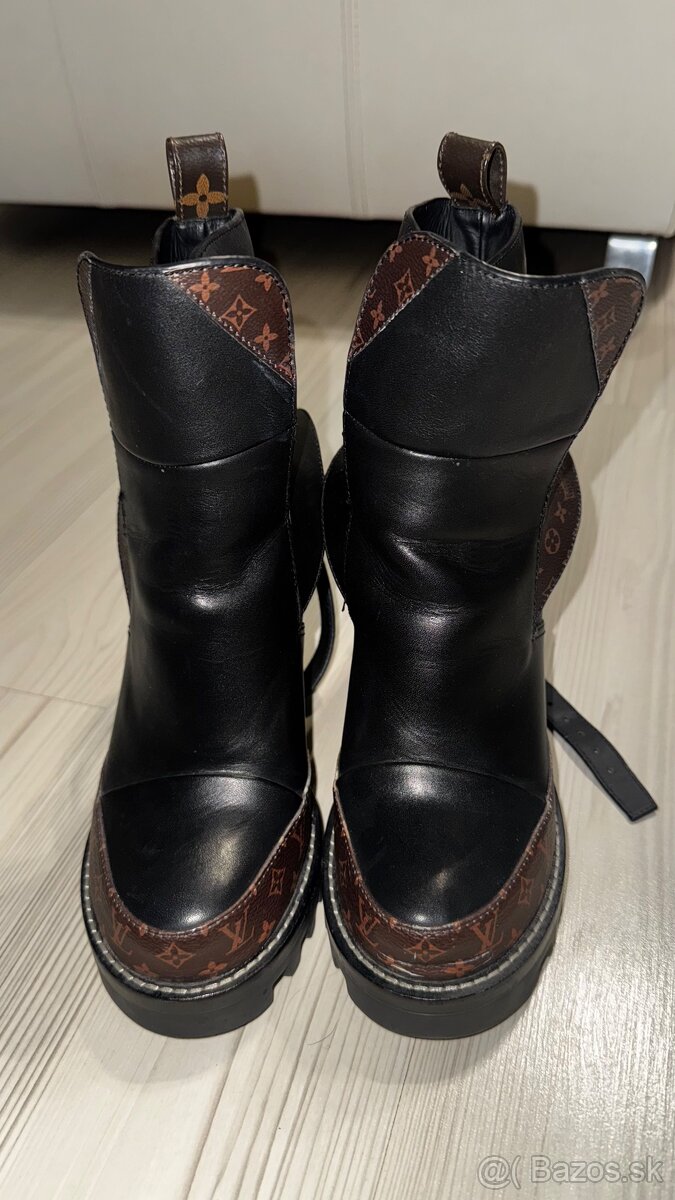 Louis Vuitton kožené vysoké čižmy V.38