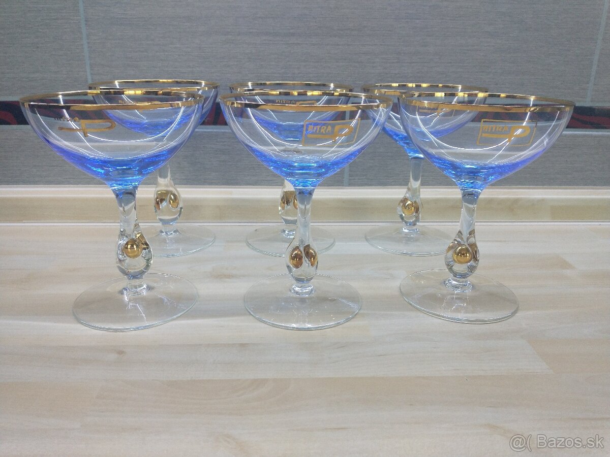 poháre Nitra, zlatá zuzana, štamperlíky, karafa