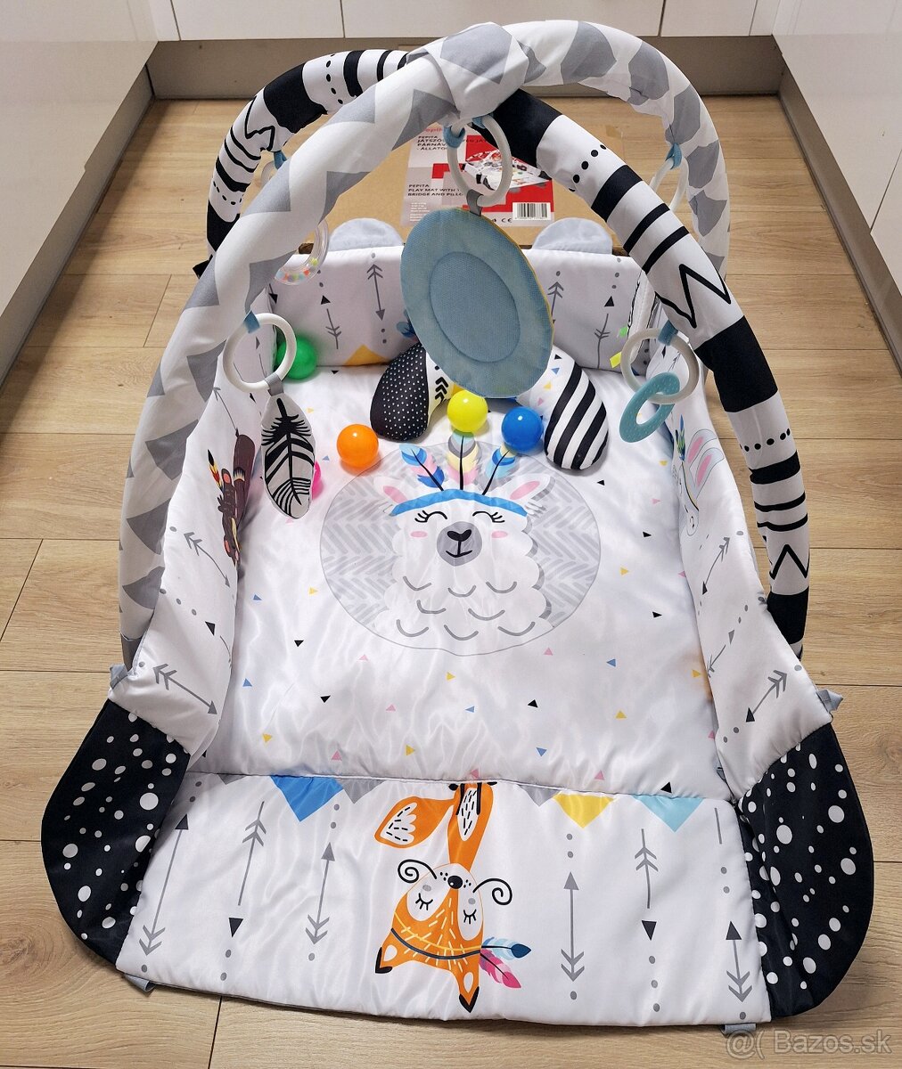 Výučbová interaktívna podložka, 110 × 100 cm, boho