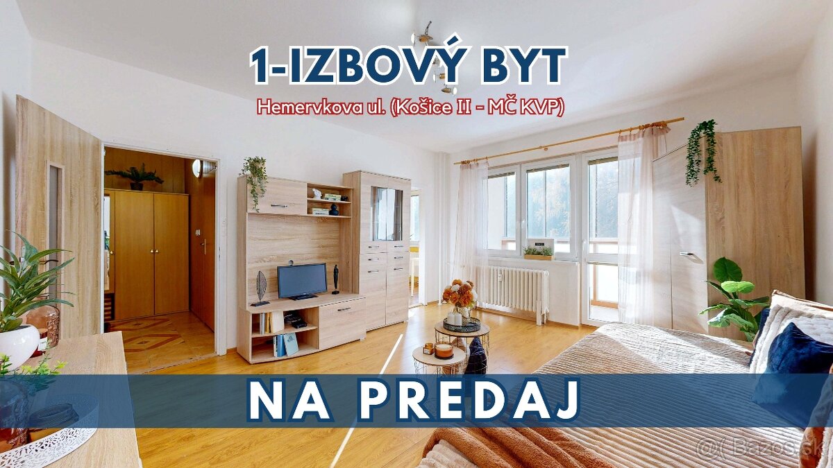 1 (až 1,5) izbový byt, Hemerkova ul, 36 m2, lodžia, upravený