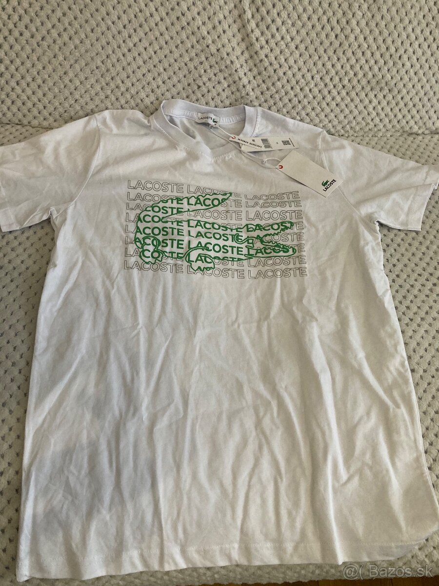 Lacoste biele tricko