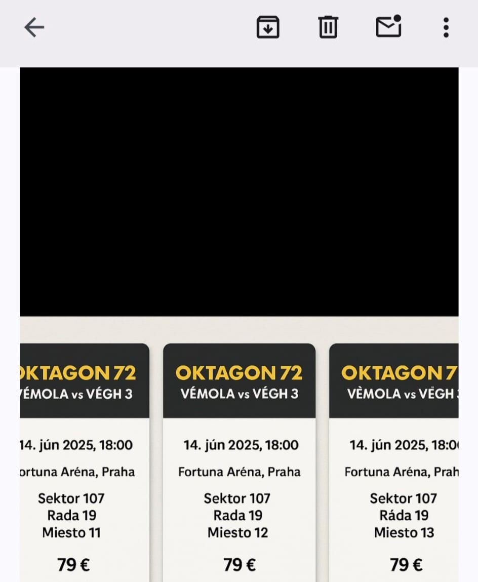 3x vstupenka na Oktagon Praha 14.6.