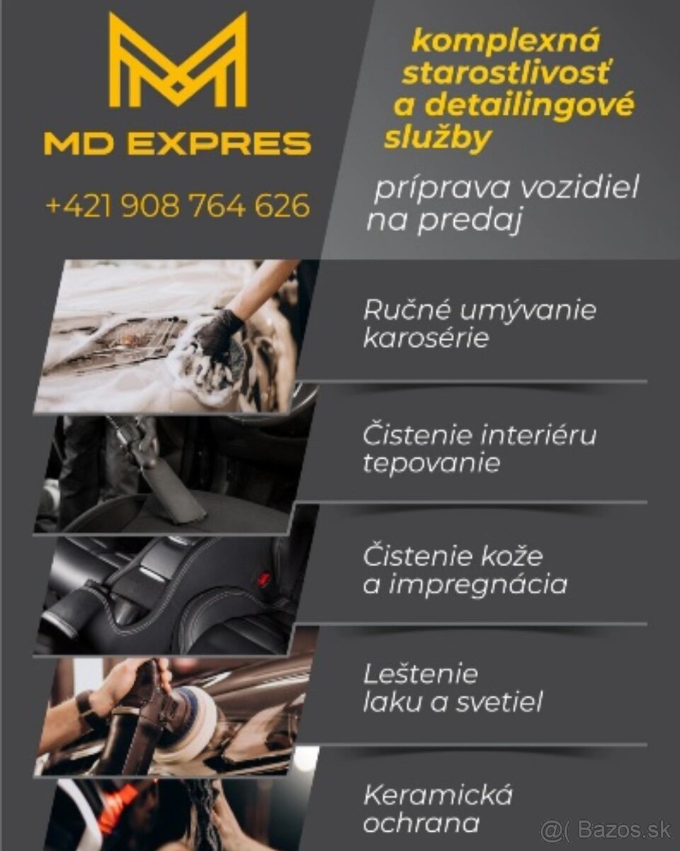 Detailing, tepovanie, umývanie, keramika, leštenie