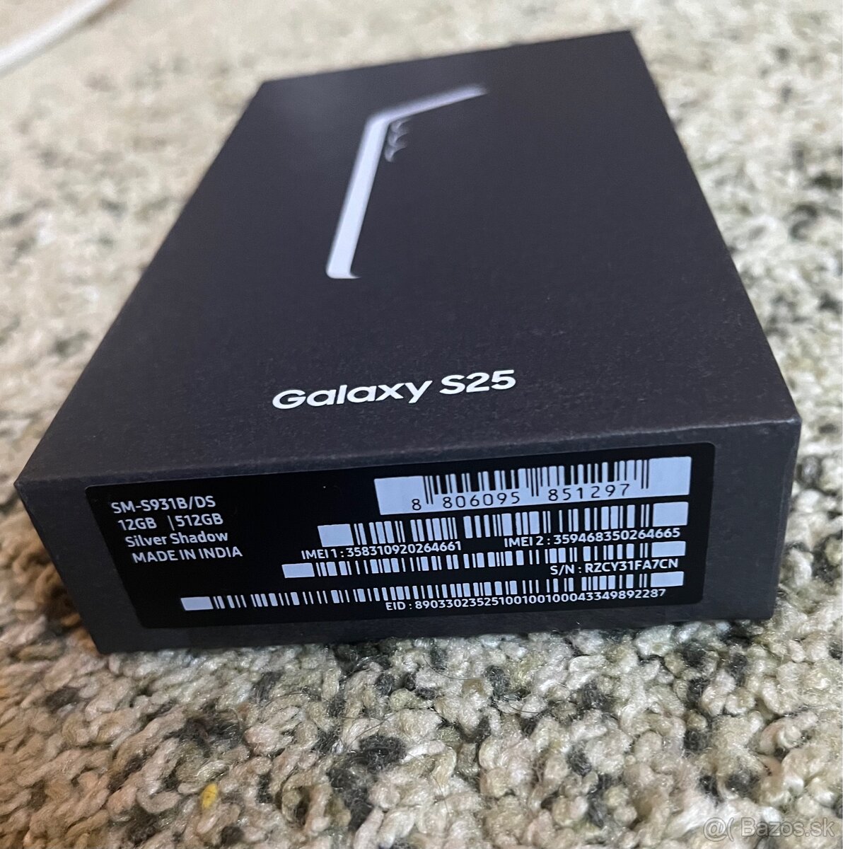 Samsung S25 512 GB Silver Shadow nerozbalený