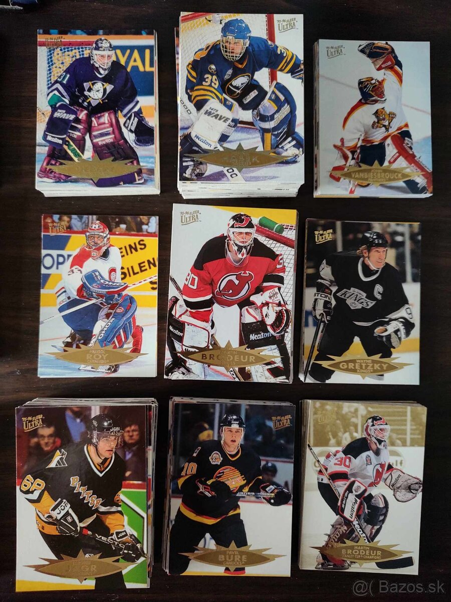 Predám hokejove karticky Ultra fleer 95/96 takmer cely set