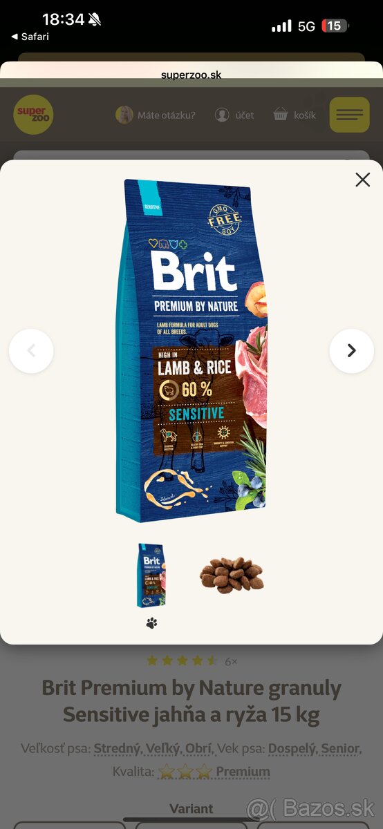 Granule znacky Brit
