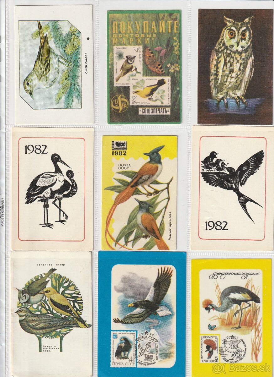 EUROOBALY NA KARTICKOVE KALENDARIKY