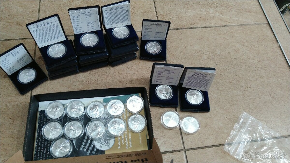 Strieborne investične mince 29ks