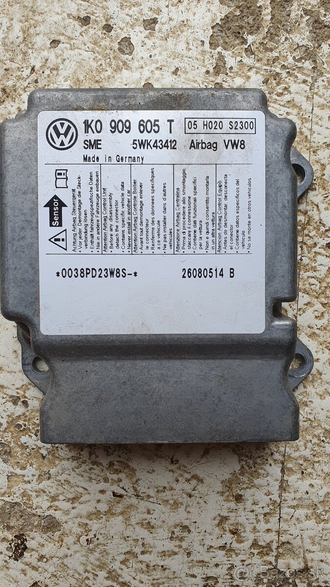 VW riadiaca jednotka airbag