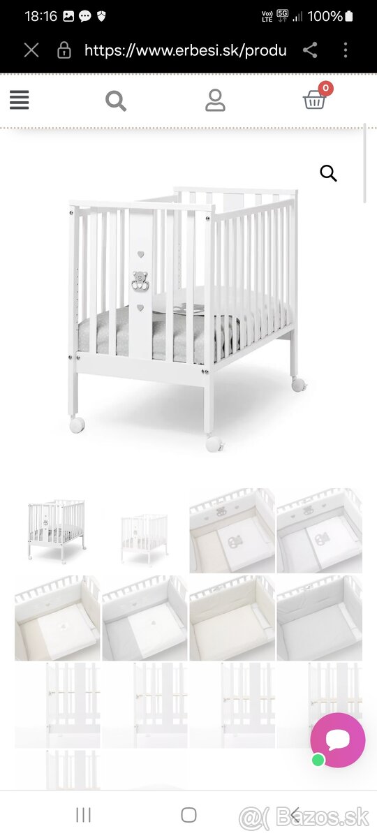 Detská postieľka Mini Charly