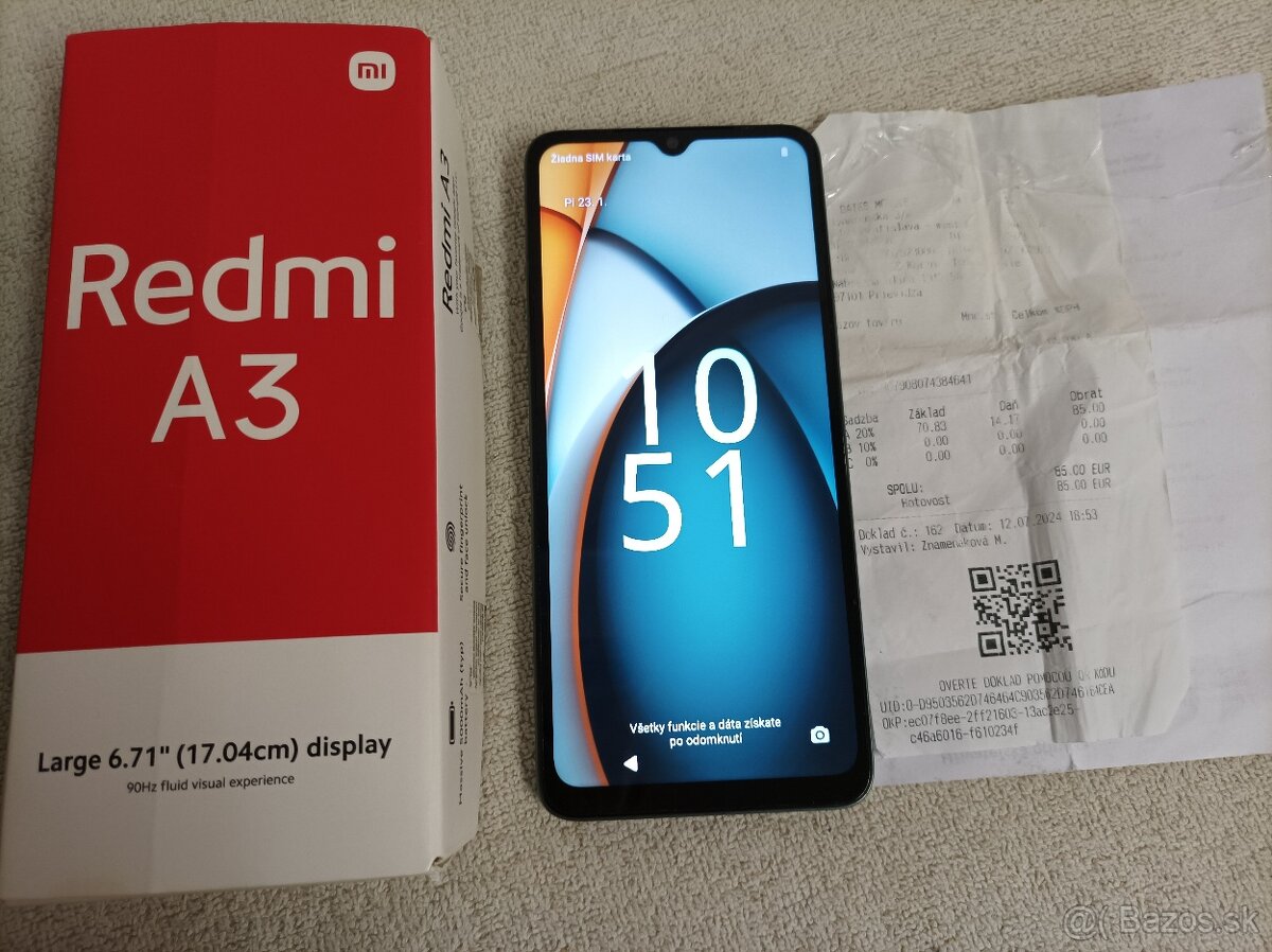 Xiaomi Redmi A3 záruka