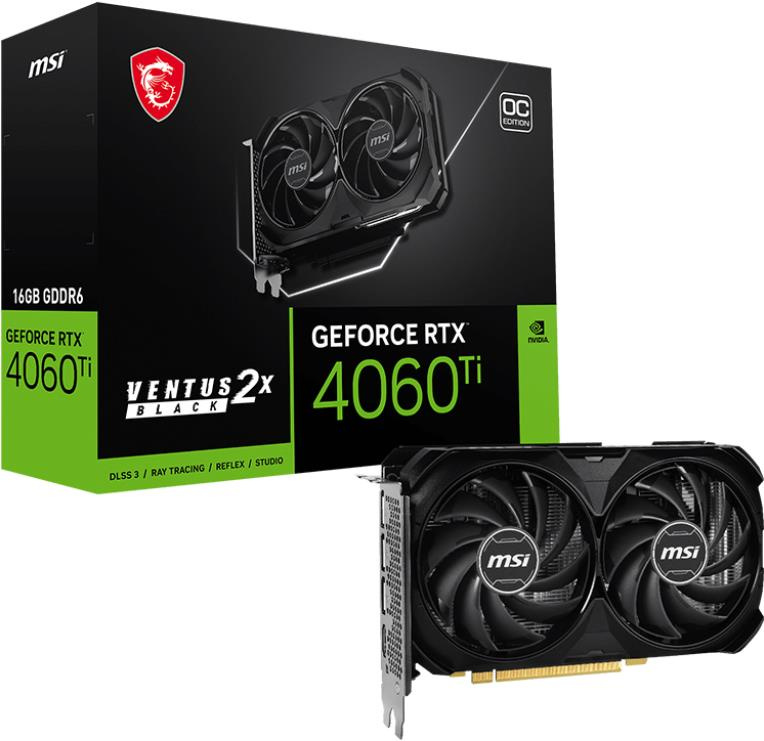 MSI GeForce RTX 4060 Ti VENTUS 2X BLACK 16G OC