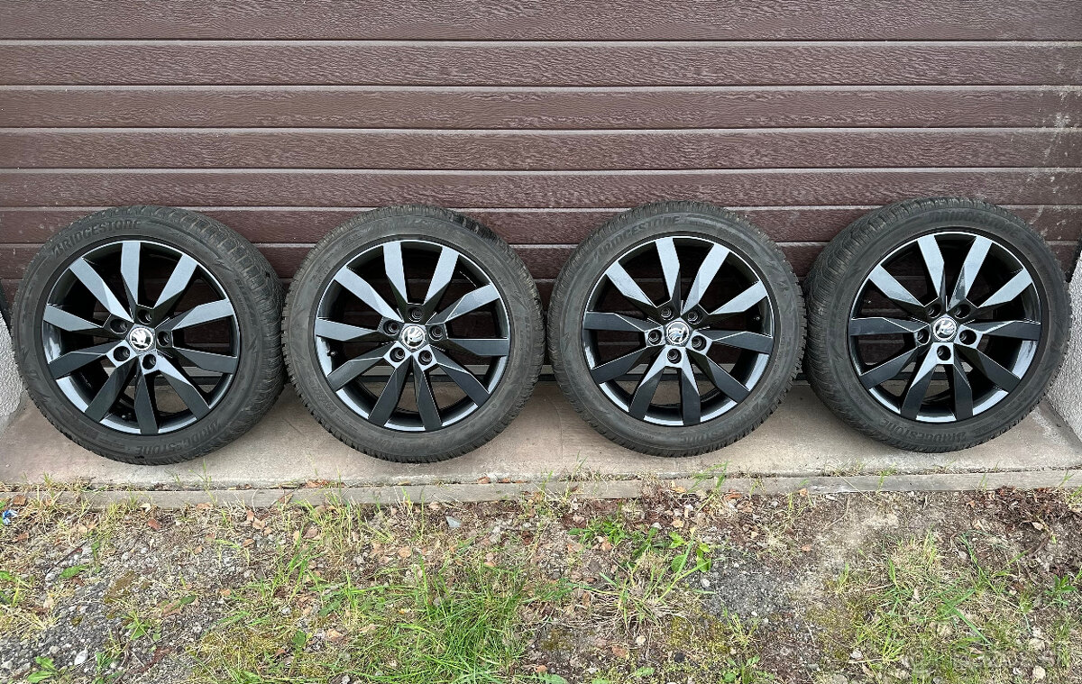 originální ALU kola škoda crystal black 5x112