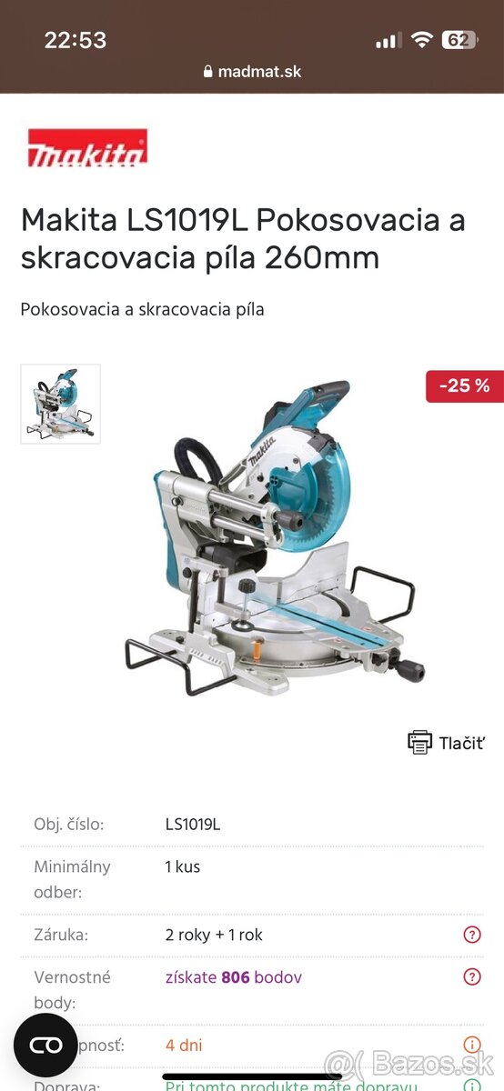 Predám novú pokosovú pílu Makita