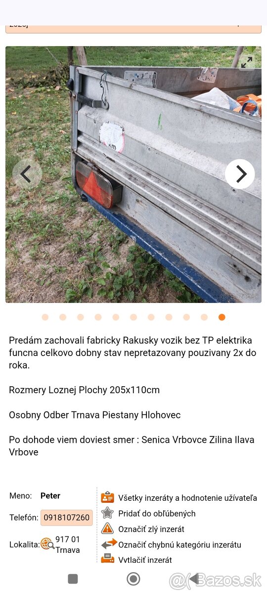 Predám vlečku za Malotraktor Agzat