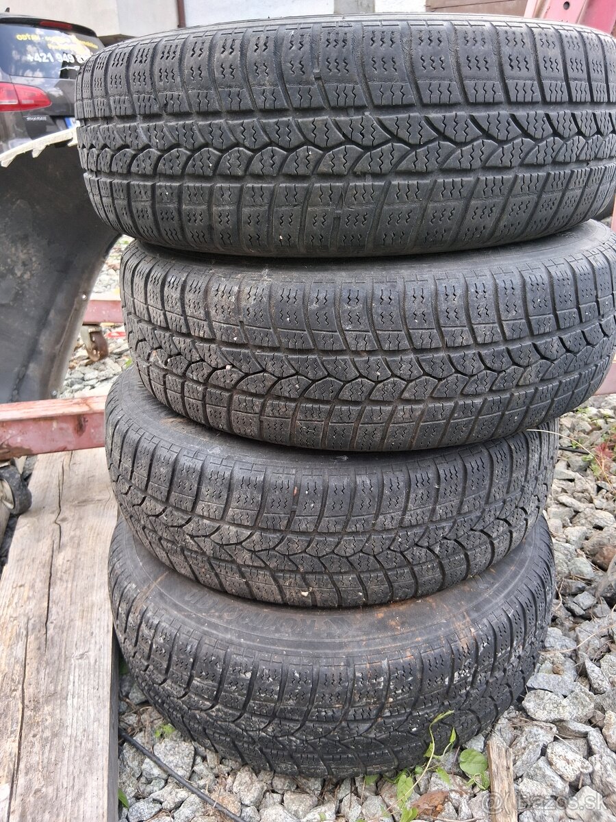 4 kusi zimných kolies na opel astra G 4x100 175/65 R14