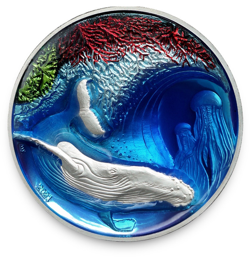 Predám Striebornú mincu 4 OZ – Príbehy Zeme – Voda (2021)