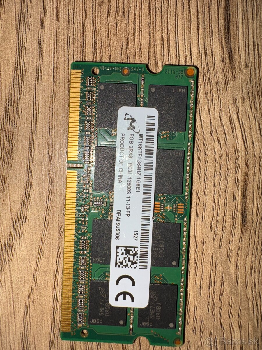 Micron pamat SO-DIMM 8GB non-ECC DDR3L 1600MHz 204Pin