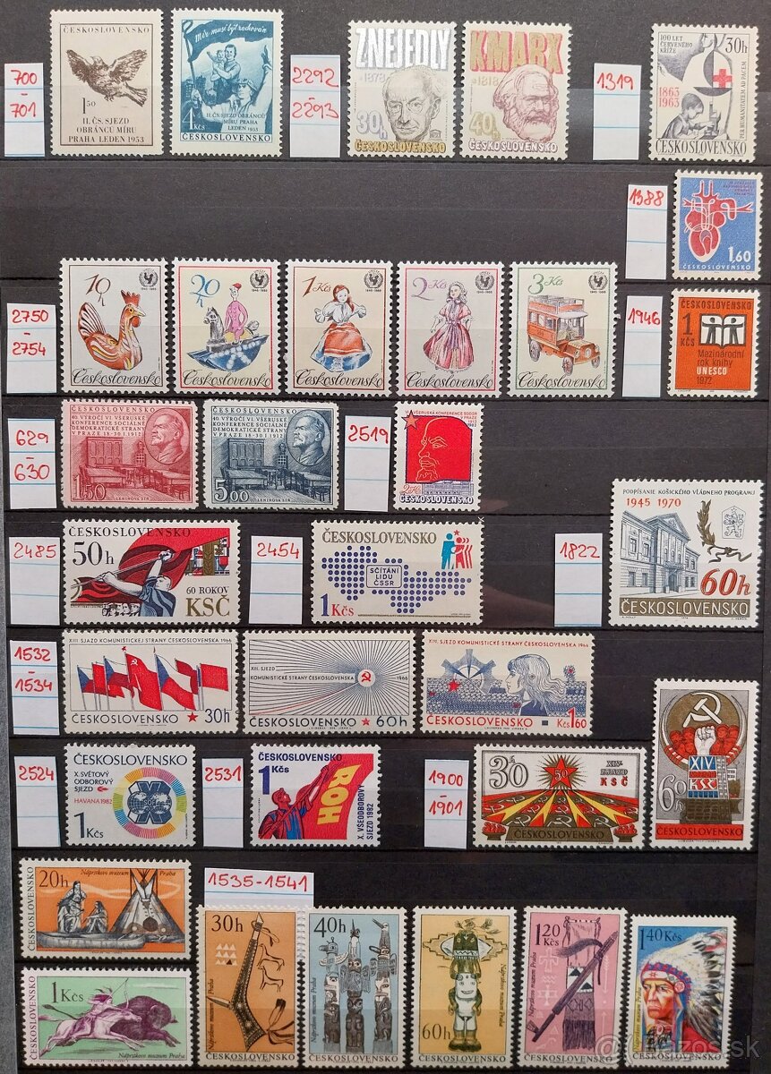 Známky ČESKOSLOVENSKO – 1