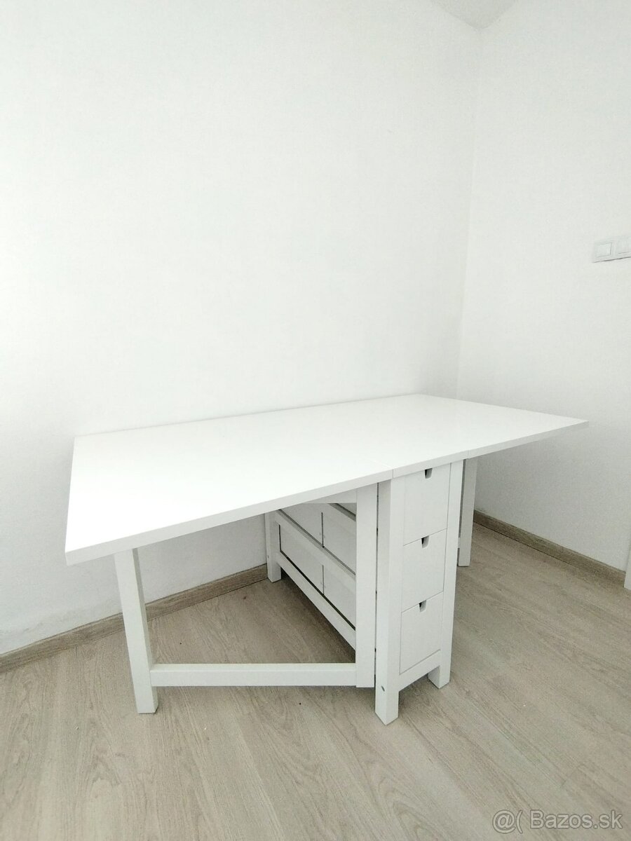Rozkladací stôl IKEA Norden biela farba