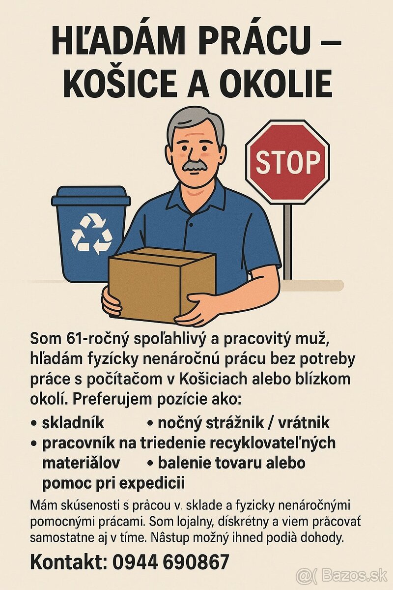 HĽADÁM PRÁCU – KOŠICE A OKOLIE
