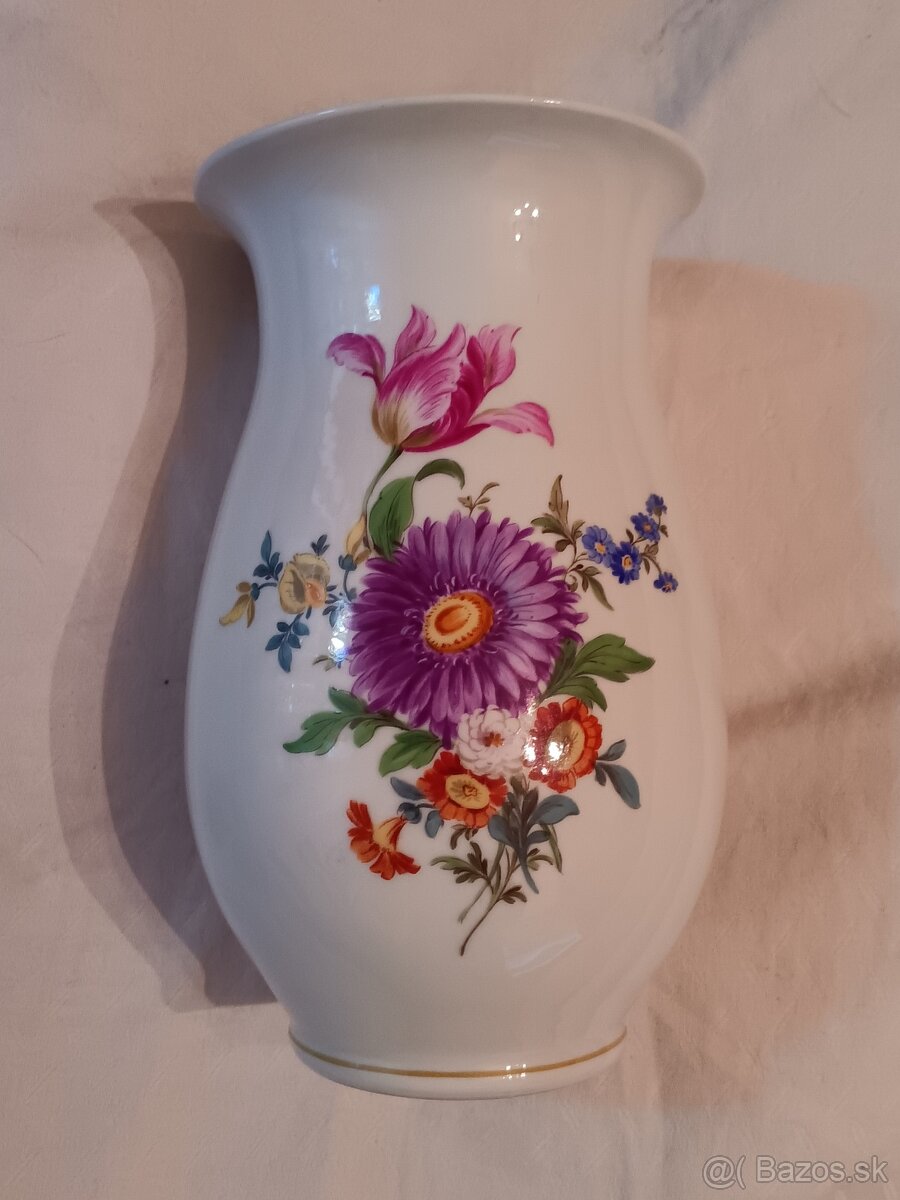 Míšeň, Meissen - malovaná porcelánová váza