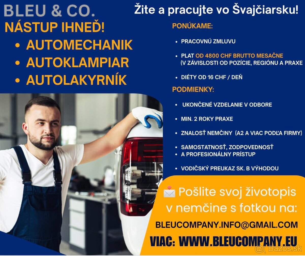 Hľadáme šikovných mužov zo Slovenska aj Česka