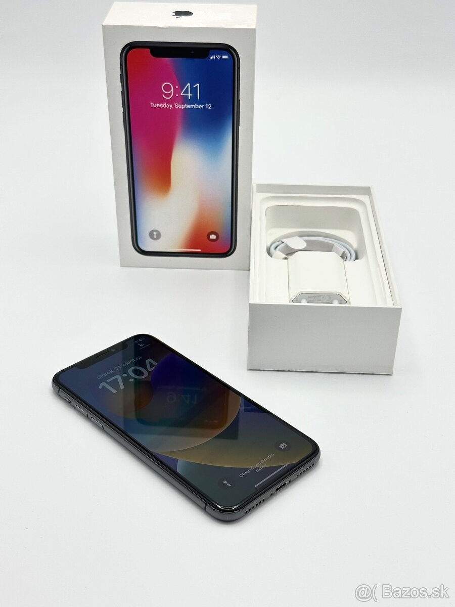 Apple iPhone X 256GB Space Gray 92% Zdravie Batérie