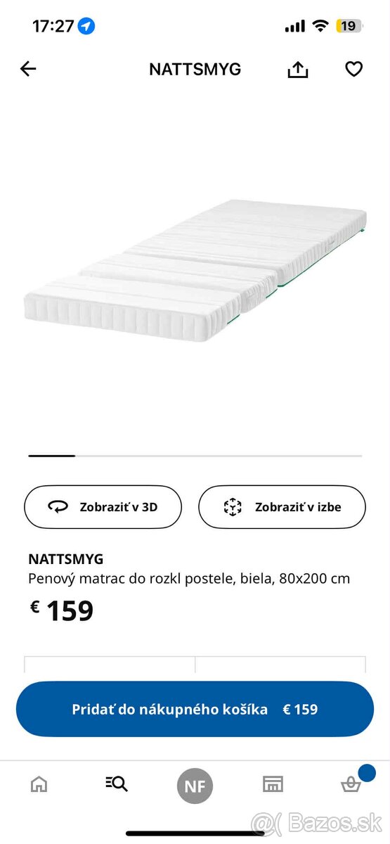 Detský rastúci matrac Nattsmyg