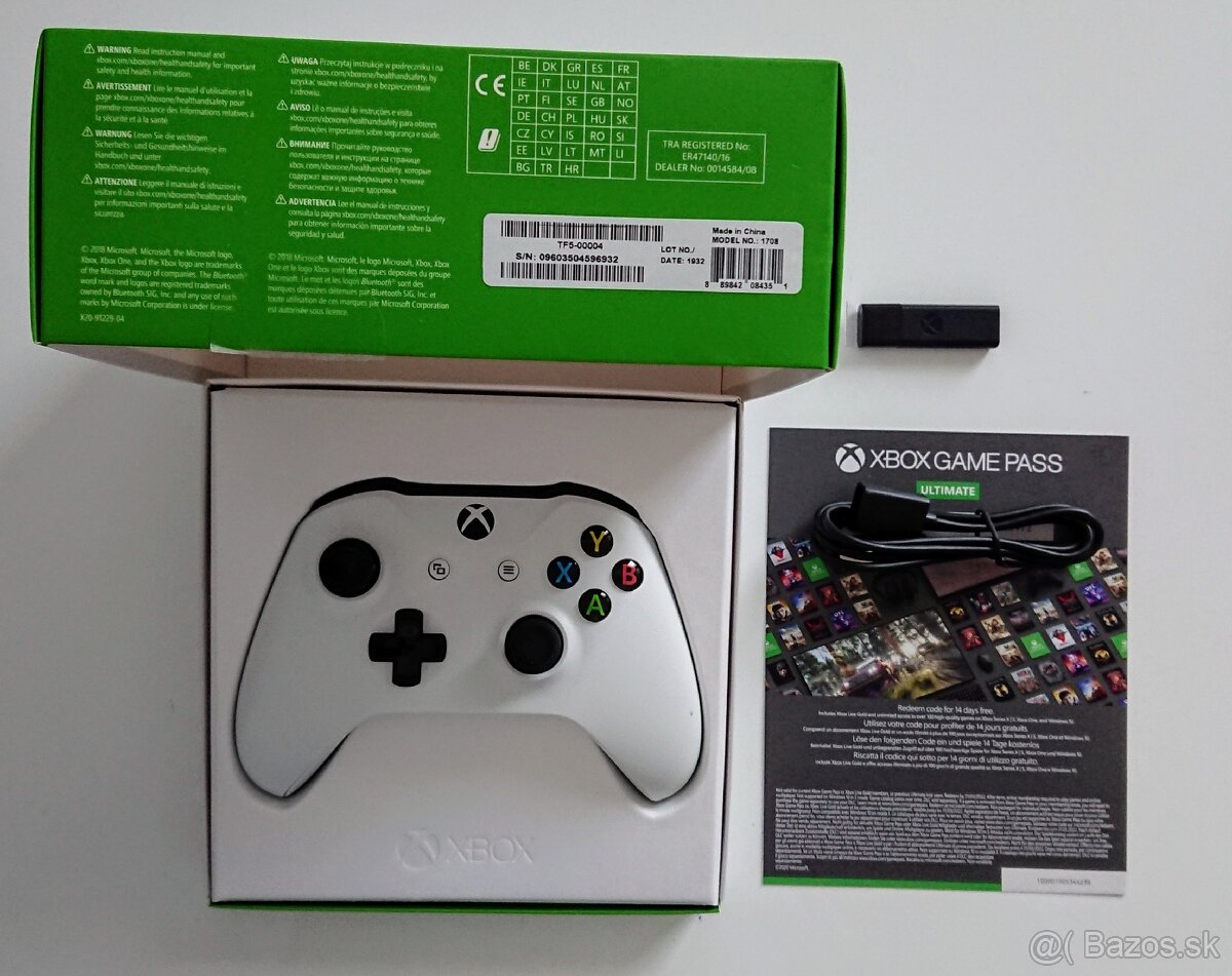 Bezdrôtový Xbox ovládač, USB dongle, Game Pass