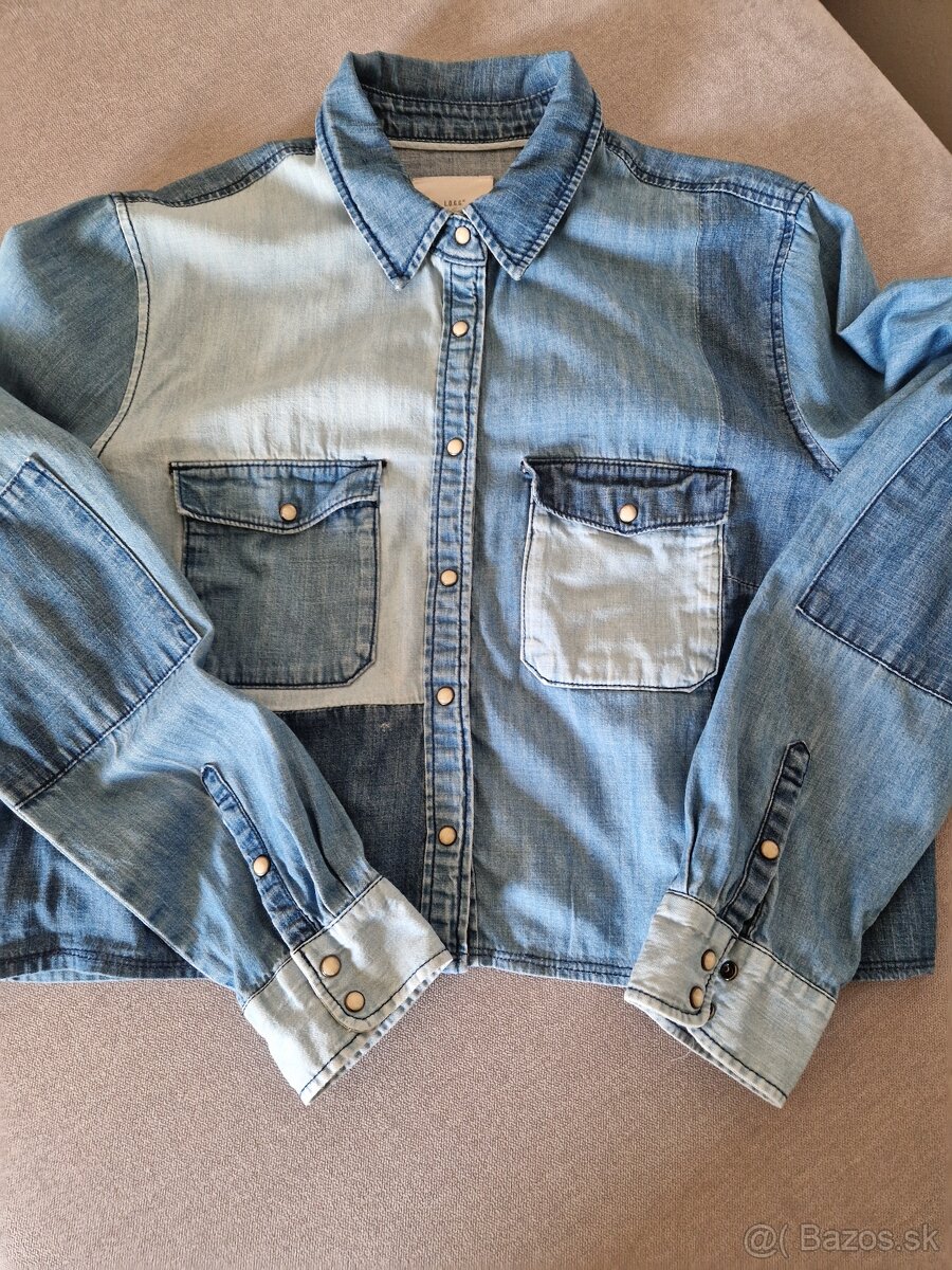 H&M džínsová košeľa 2+1zadarmo