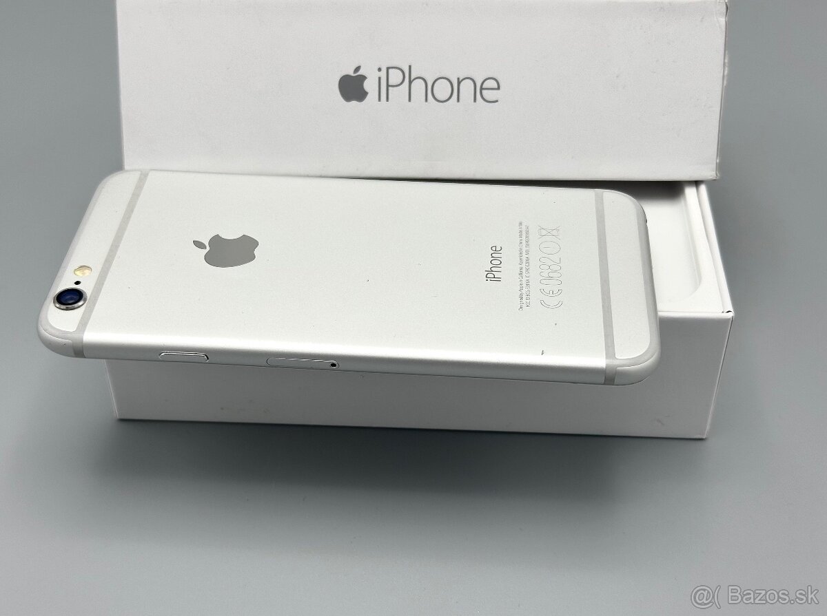 Apple iPhone 6 Silver 64GB 100% Zdravie Batérie Plne funkčný