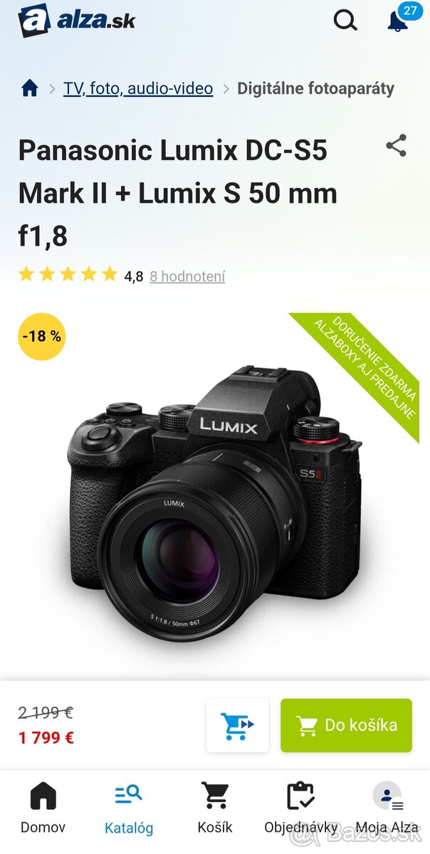 Kúpim Panasonic Lumix S5 II