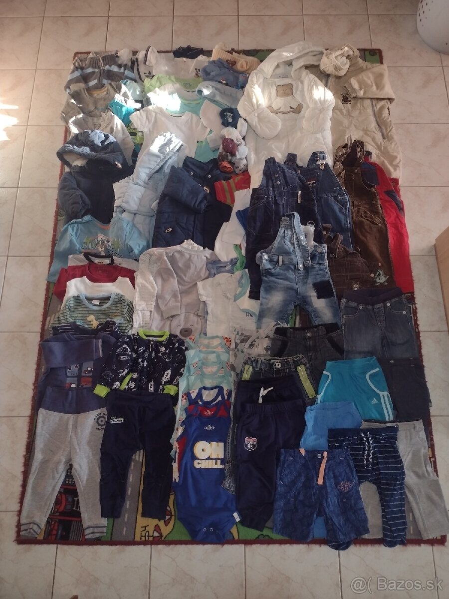 Balík 9-12 M, veľkosť 80, 66 ks oblečenia, 1 KS 0,50€.