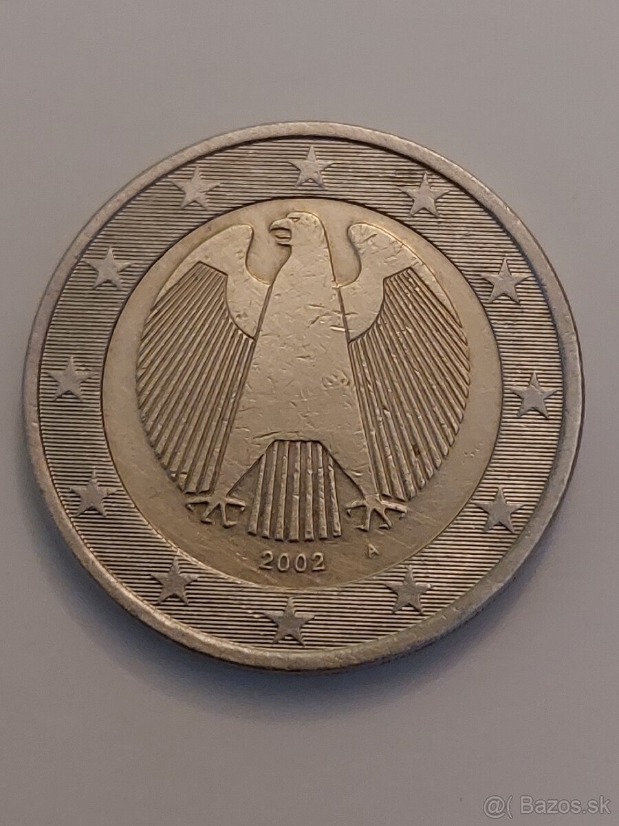 Predam vzacnu 2 eur. mincu,Nemecko,čislovanie A,r.2002